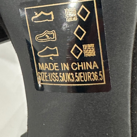 Qupid Black Suede Rhinestone High Heel Sandals - Picture 10 of 11